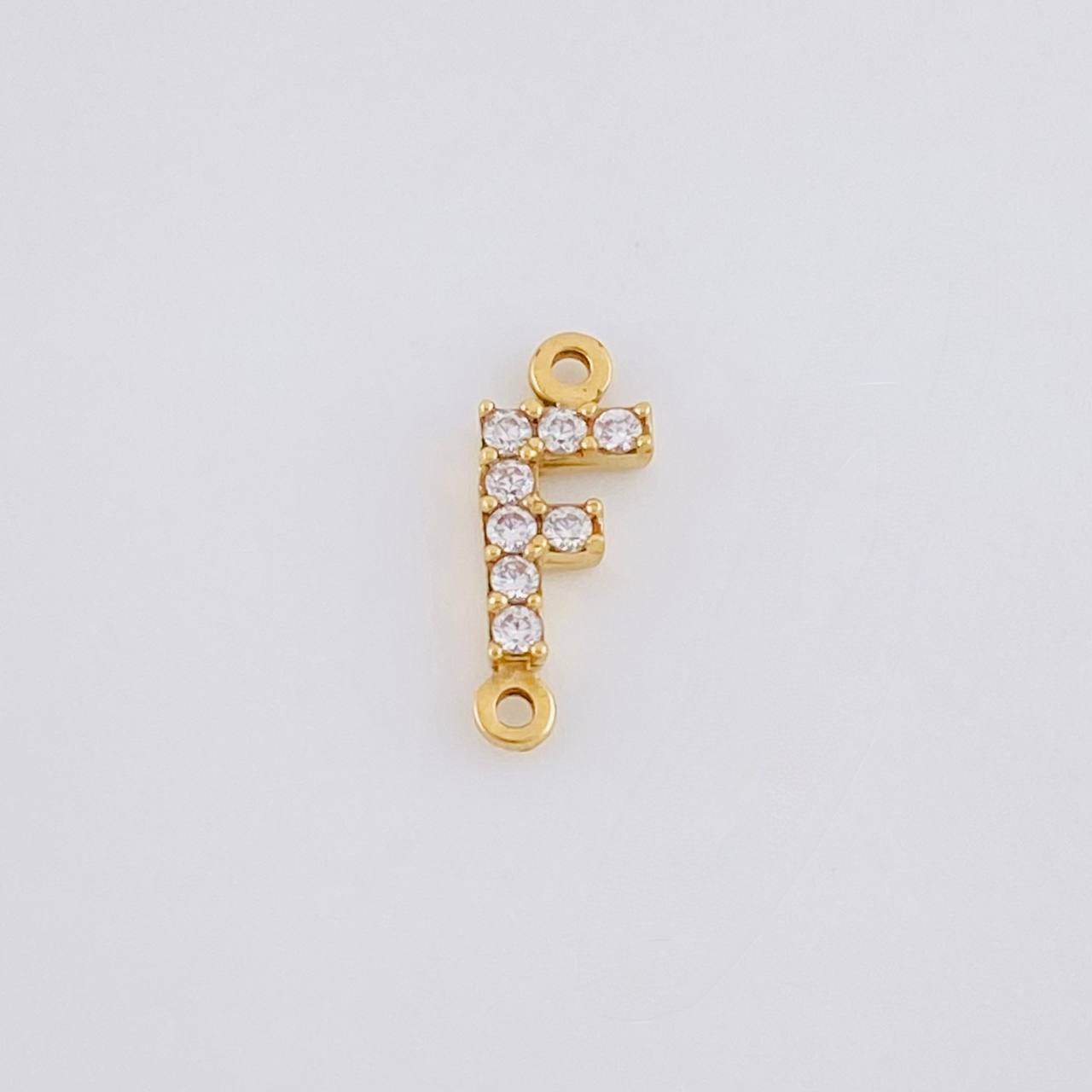 Herraje Letra F Tupida 0.35g / 1/2 in Oro Amarillo 18K