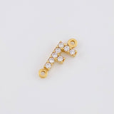 Herraje Letra F Tupida 0.35g / 1/2 in Oro Amarillo 18K