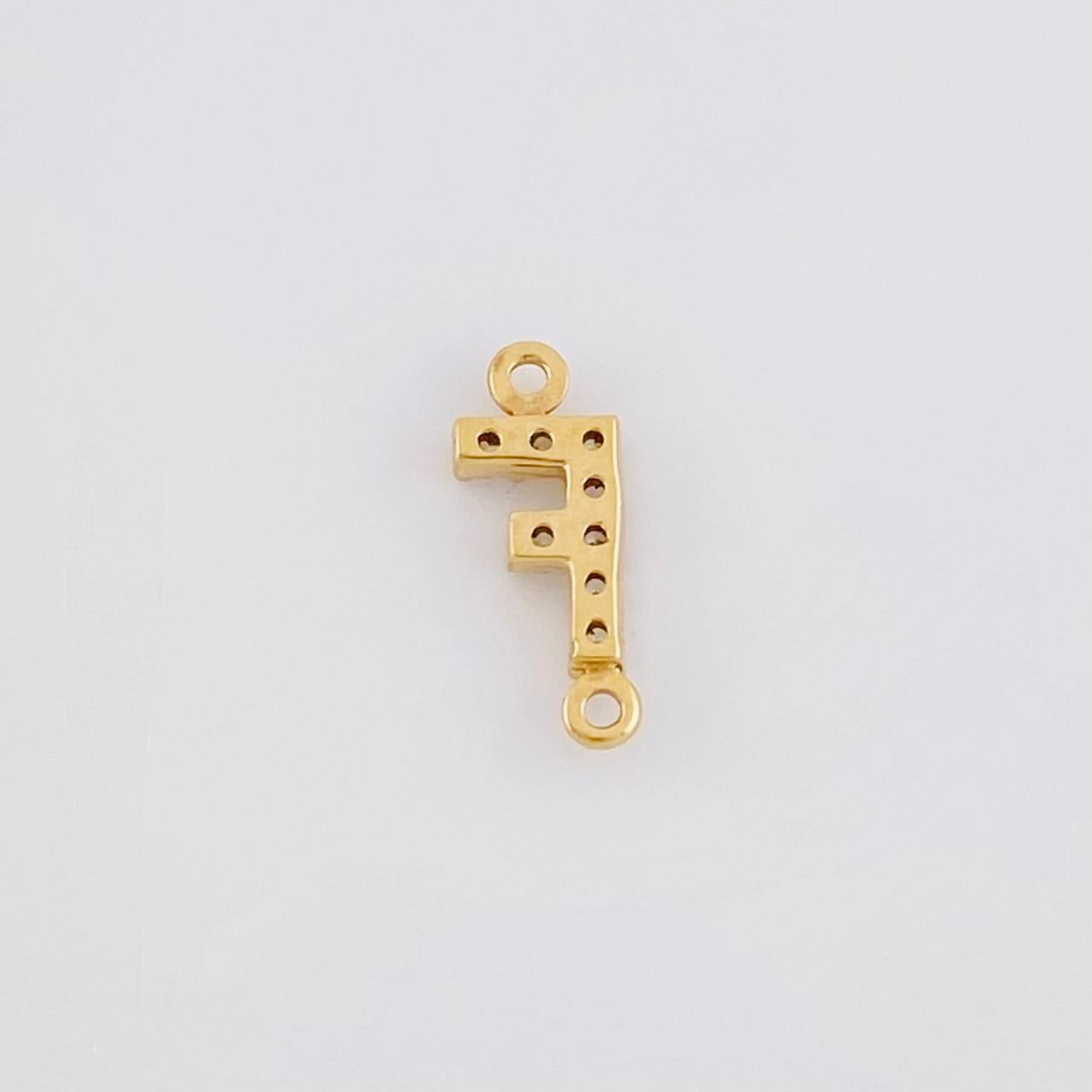Herraje Letra F Tupida 0.35g / 1/2 in Oro Amarillo 18K