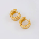 Candongas Doble Carril Bv Tupido 5.5g / 1/2 in Oro Amarillo 18K