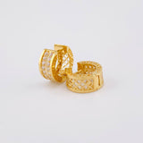 Candongas Doble Carril Bv Tupido 5.5g / 1/2 in Oro Amarillo 18K