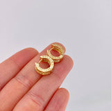 Candongas Doble Carril Bv Tupido 5.5g / 1/2 in Oro Amarillo 18K