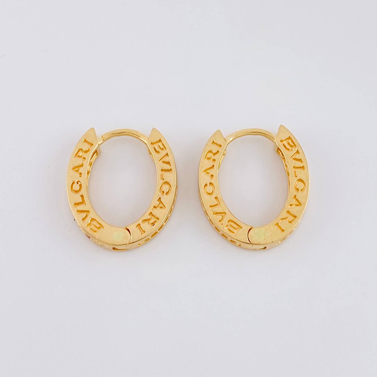 Hoop Earrings Carril Bv Oval Dense 4.4g / 1/2 in 18K Yellow Gold