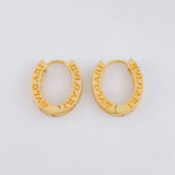 Hoop Earrings Carril Bv Oval Dense 4.4g / 1/2 in 18K Yellow Gold