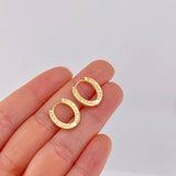 Hoop Earrings Carril Bv Oval Dense 4.4g / 1/2 in 18K Yellow Gold