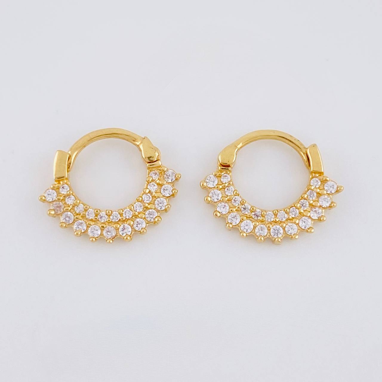 Hoop Earrings Thick Hoop 1.65g / 1/2 in 18K Yellow Gold