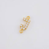 Charm Letter J Dense 0.4g / 1/2 in 18K Yellow Gold