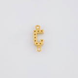 Herraje Letra J Tupida 0.4g / 1/2 in Oro Amarillo 18K