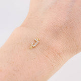 Herraje Letra J Tupida 0.4g / 1/2 in Oro Amarillo 18K