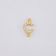 Charm Letter C Dense 0.4g / 1/2 in 18K Yellow Gold
