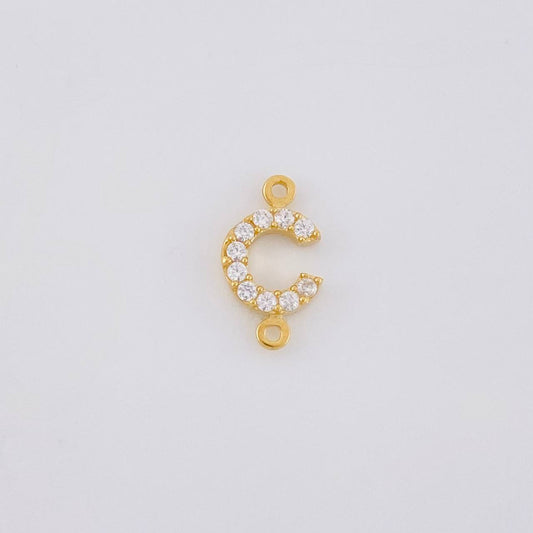 Herraje Letra C Tupida 0.4g / 1/2 in Oro Amarillo 18K