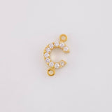 Charm Letter C Dense 0.4g / 1/2 in 18K Yellow Gold