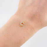 Herraje Letra C Tupida 0.4g / 1/2 in Oro Amarillo 18K