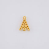 Charm Letter A Dense 0.45g / 1/4 in 18K Yellow Gold