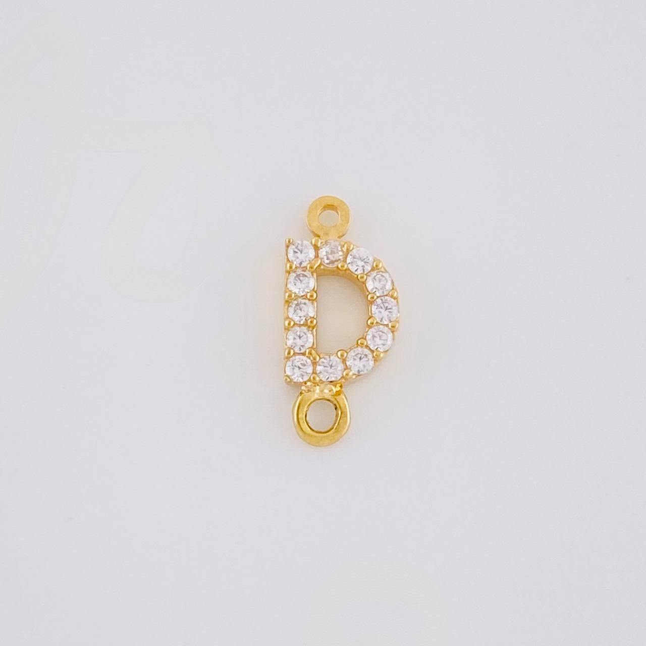 Herraje Letra D Tupida 0.45g / 1/2 in Oro Amarillo 18K