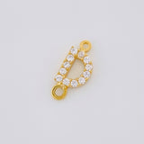 Herraje Letra D Tupida 0.45g / 1/2 in Oro Amarillo 18K