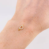 Charm Letter D Dense 0.45g / 1/2 in 18K Yellow Gold