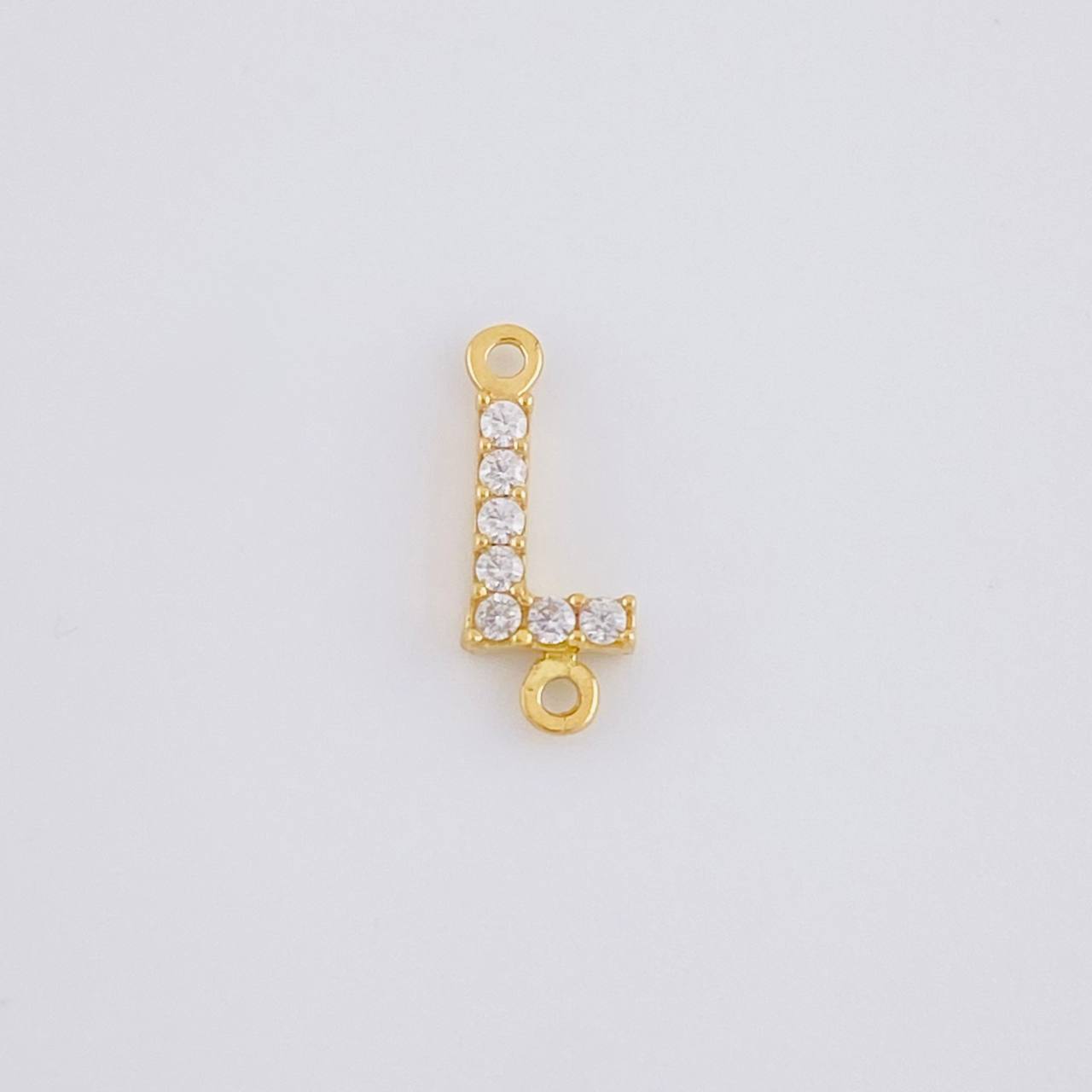 Herraje Letra L Tupida 0.3g / 1/2 in Oro Amarillo 18K