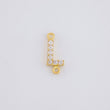 Herraje Letra L Tupida 0.3g / 1/2 in Oro Amarillo 18K