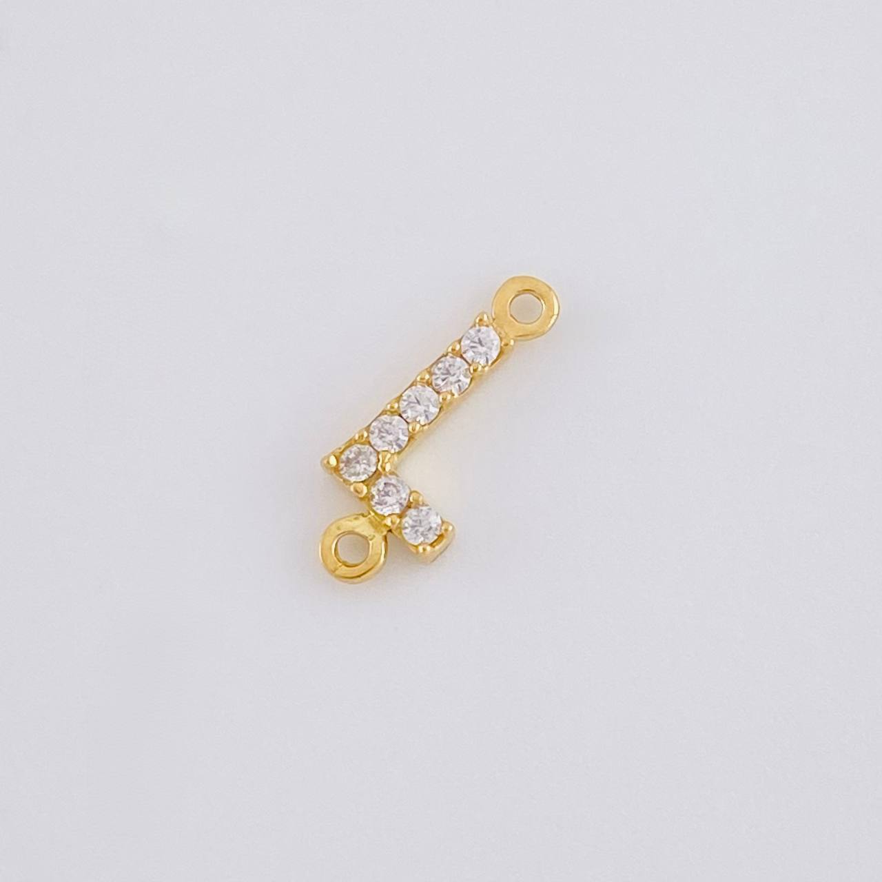Herraje Letra L Tupida 0.45g / 1/2 in Oro Amarillo 18K