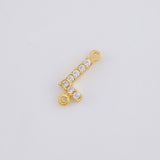 Herraje Letra L Tupida 0.45g / 1/2 in Oro Amarillo 18K