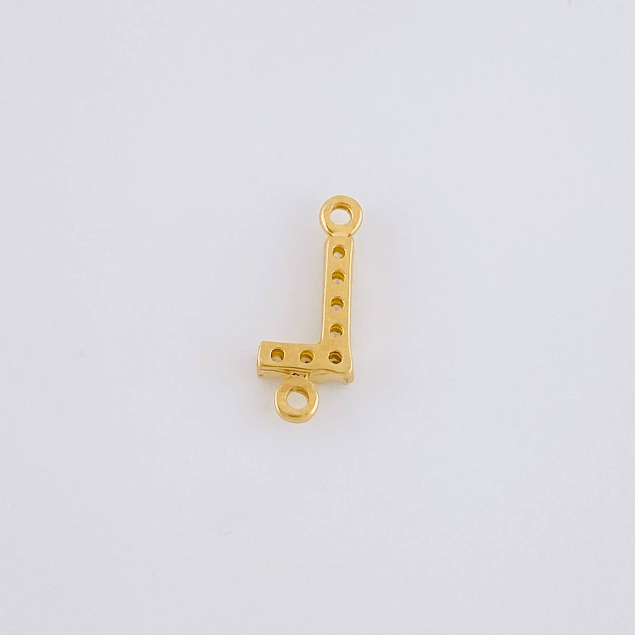 Herraje Letra L Tupida 0.45g / 1/2 in Oro Amarillo 18K