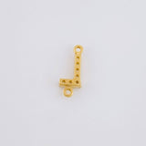 Herraje Letra L Tupida 0.45g / 1/2 in Oro Amarillo 18K