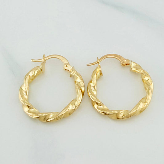 Candongas Derek 1.9 g / 3/4 in Oro Amarillo 18K