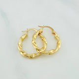 Candongas Derek 1.9 g / 3/4 in Oro Amarillo 18K