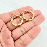 Candongas Derek 1.9 g / 3/4 in Oro Amarillo 18K