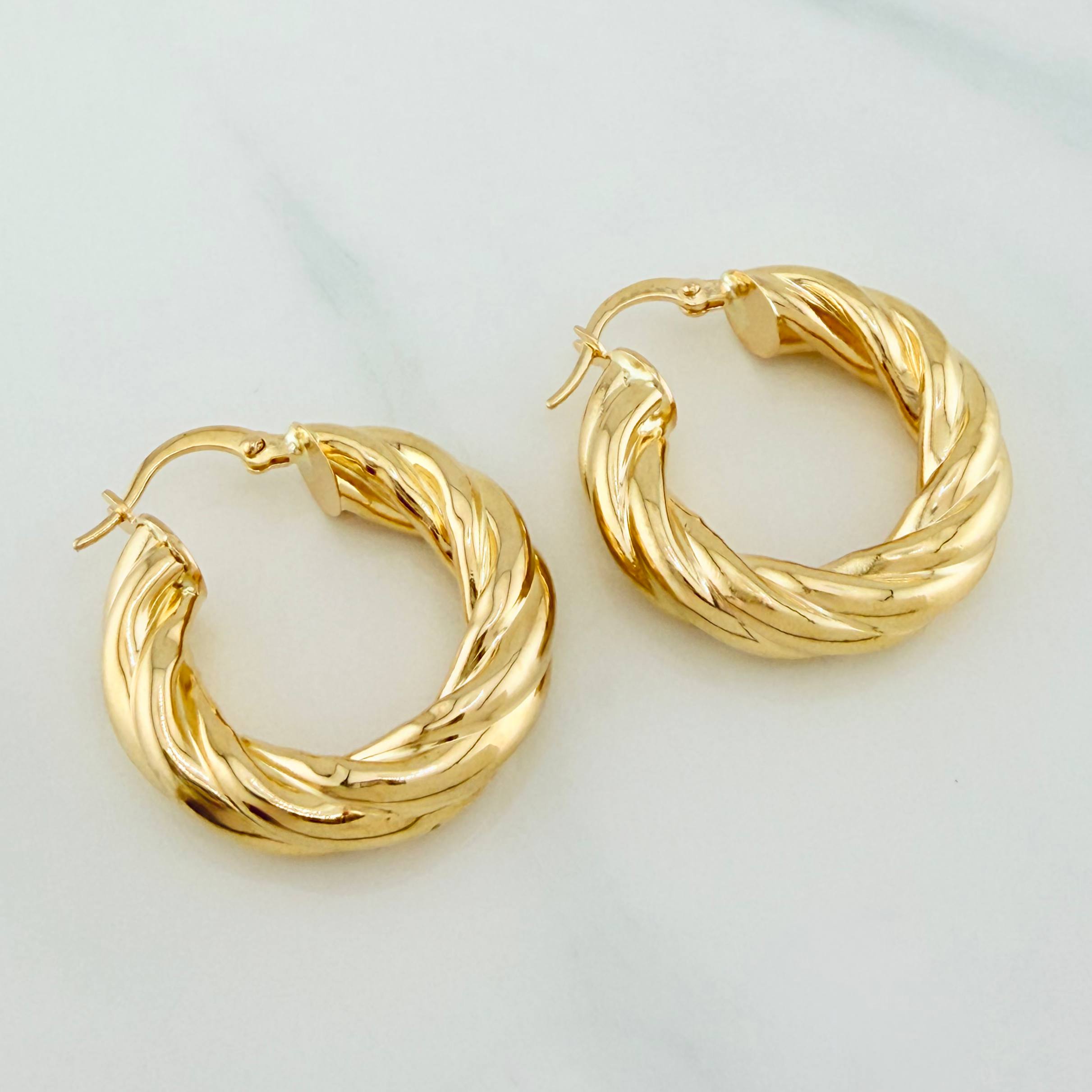 Candongas Mati 5.35 g / 1 1/4 in Oro Amarillo 18K