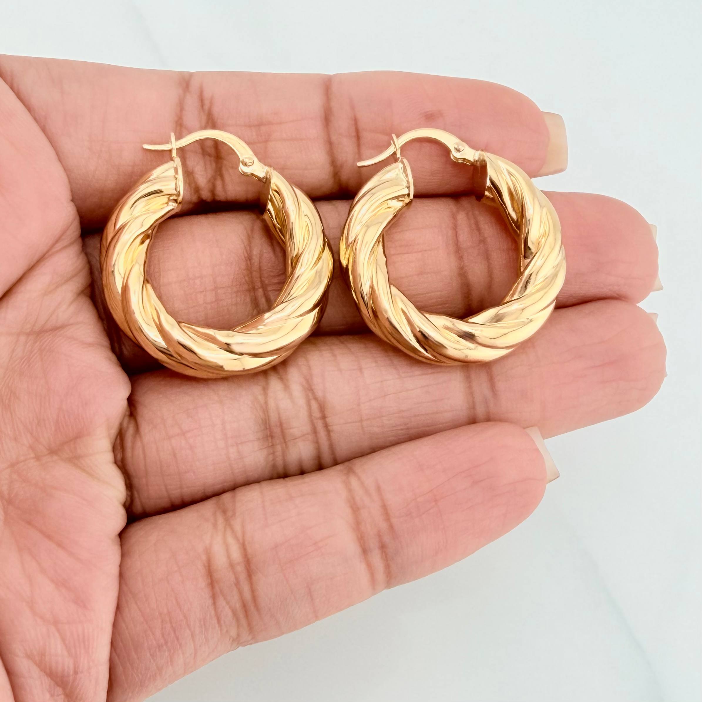 Candongas Mati 5.35 g / 1 1/4 in Oro Amarillo 18K