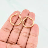 Candongas Kathe 1.6 g / 3/4 in Oro Amarillo 18K