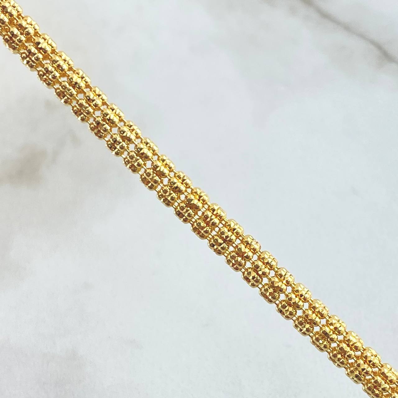 Ice Bracelet 11.45gr / 8.5in / 18K Gold +4$