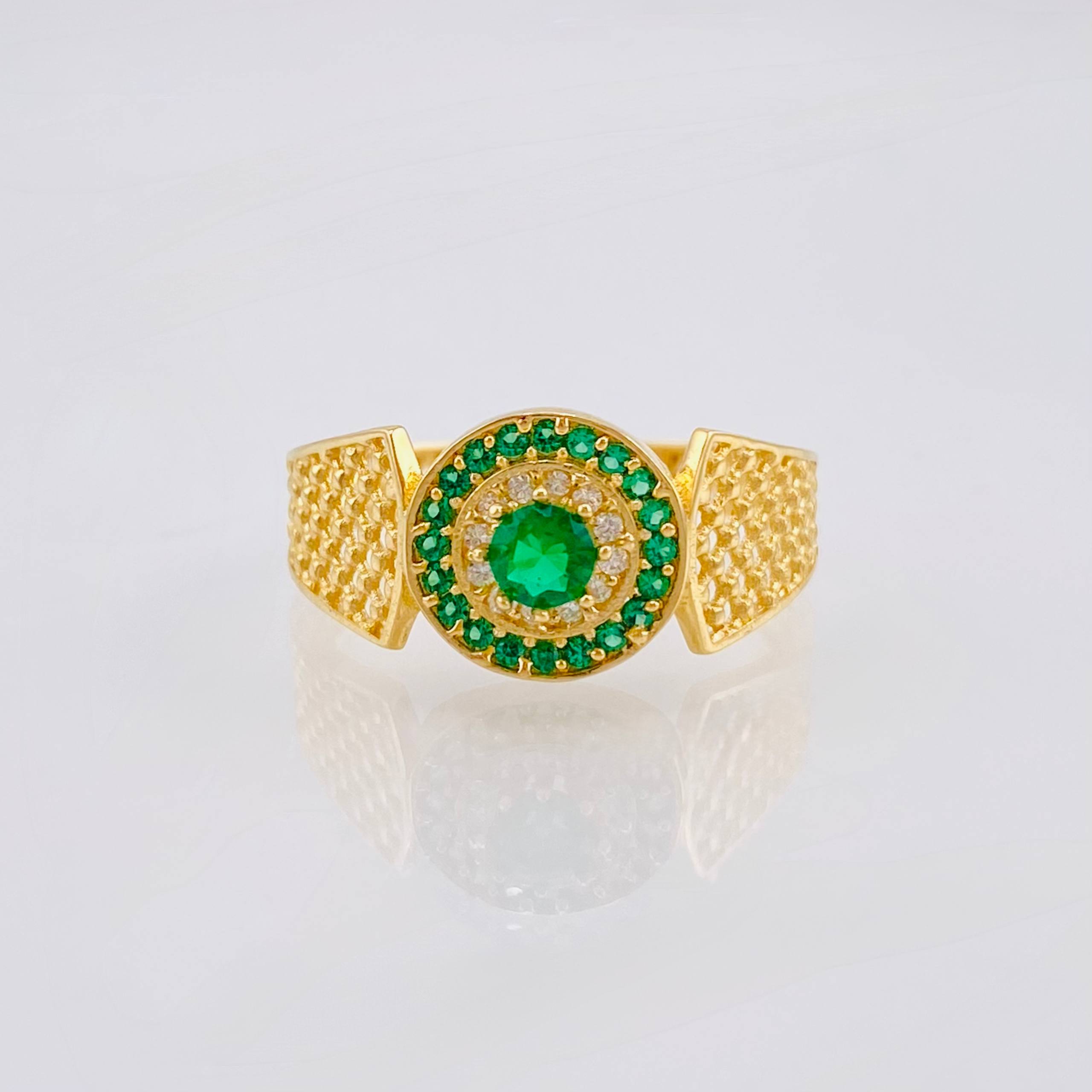 Anillo Cinturon Mallado 2.45gr / T7 1/2 / Oro Amarillo 18K ©