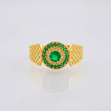 Anillo Cinturon Mallado 2.45gr / T7 1/2 / Oro Amarillo 18K ©