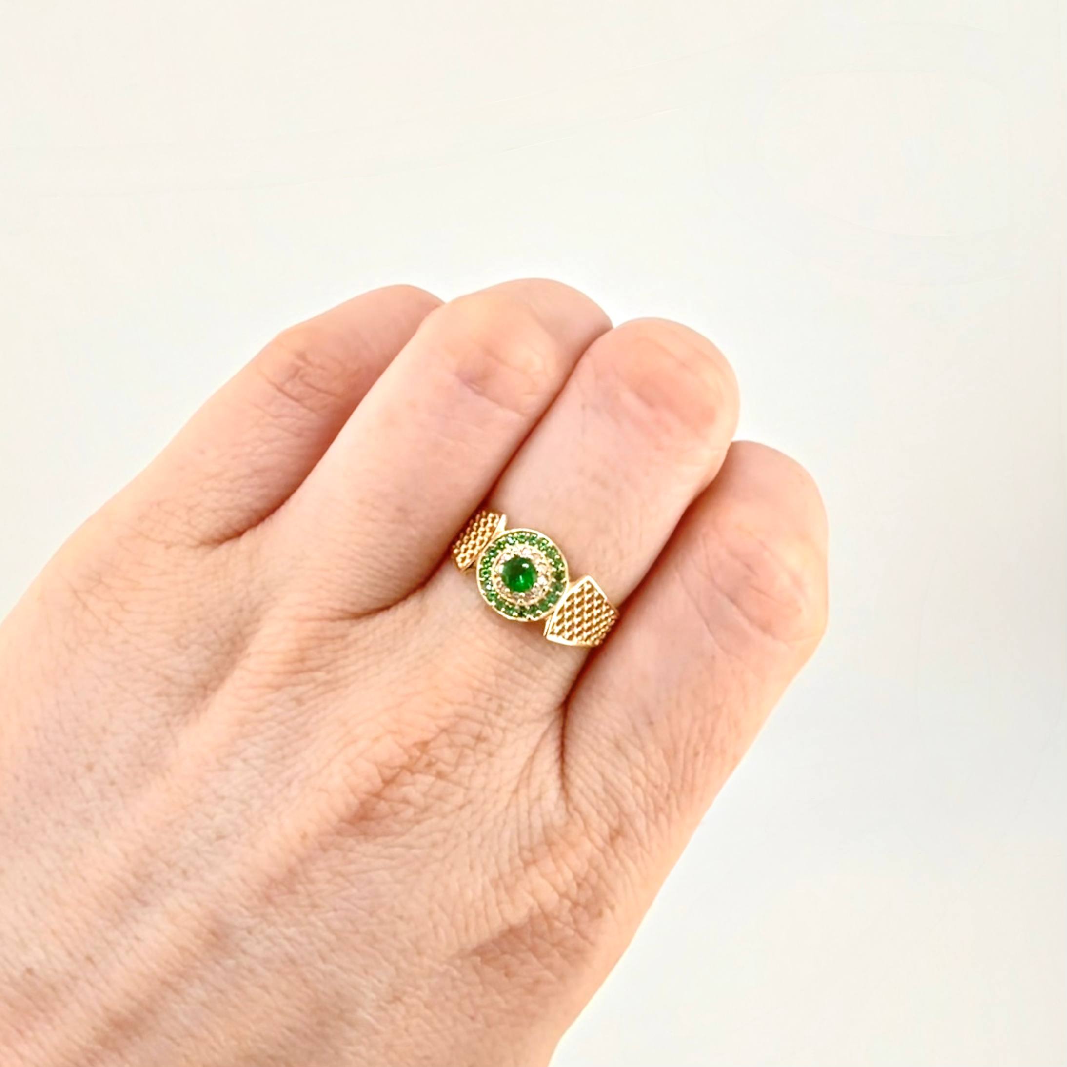 Anillo Cinturon Mallado 2.45gr / T7 1/2 / Oro Amarillo 18K ©