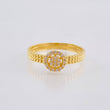Anillo Circulo Burbujeante 2.1gr / T6 1/2 / Oro Amarillo 18K *