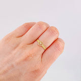 Anillo Circulo Burbujeante 2.1gr / T6 1/2 / Oro Amarillo 18K *