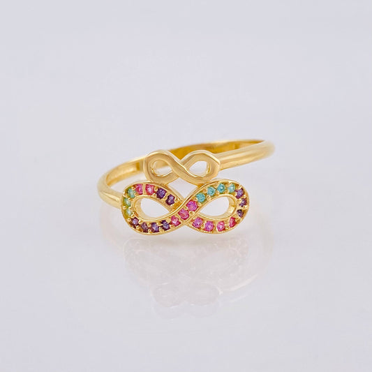 Infinity Duo Ring 2.2gr / T7 1/2 / 18K Yellow Gold *