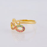 Anillo Duo Infinito 2.2gr / T7 1/2 / Oro Amarillo 18K *