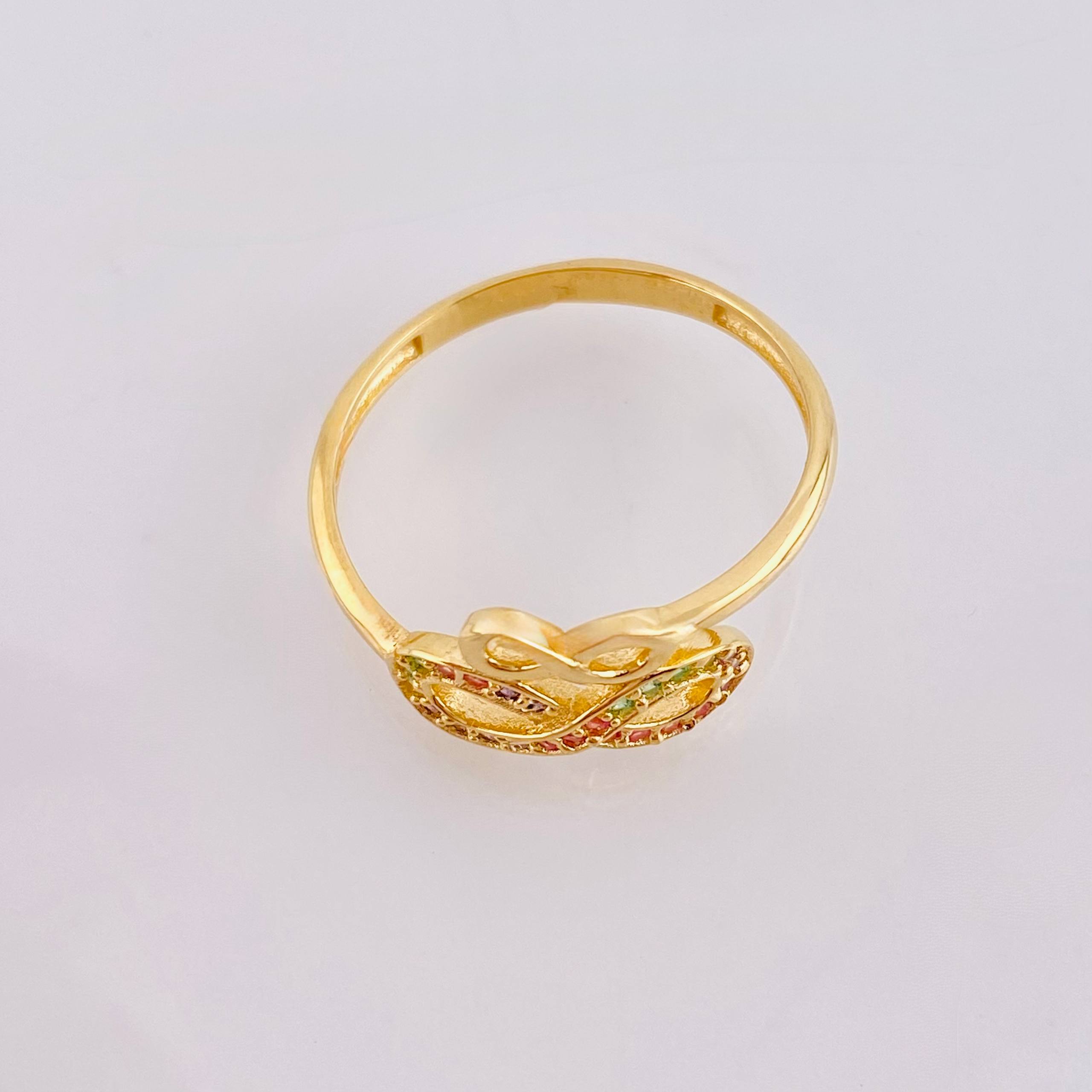 Anillo Duo Infinito 2.2gr / T7 1/2 / Oro Amarillo 18K *