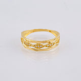 Wavy Rhombus Ring 2.1gr / T7 / 18K Yellow Gold *