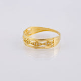 Wavy Rhombus Ring 2.1gr / T7 / 18K Yellow Gold *