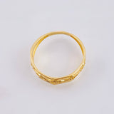 Wavy Rhombus Ring 2.1gr / T7 / 18K Yellow Gold *