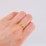 Wavy Rhombus Ring 2.1gr / T7 / 18K Yellow Gold *