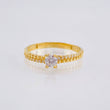 Anillo Solitario Carril Tupido 1.8gr / T8 1/4 / Oro Amarillo 18K *
