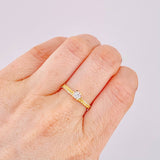 Anillo Solitario Trenza Tupida 1.85gr / T6 1/2 / Oro Amarillo 18K