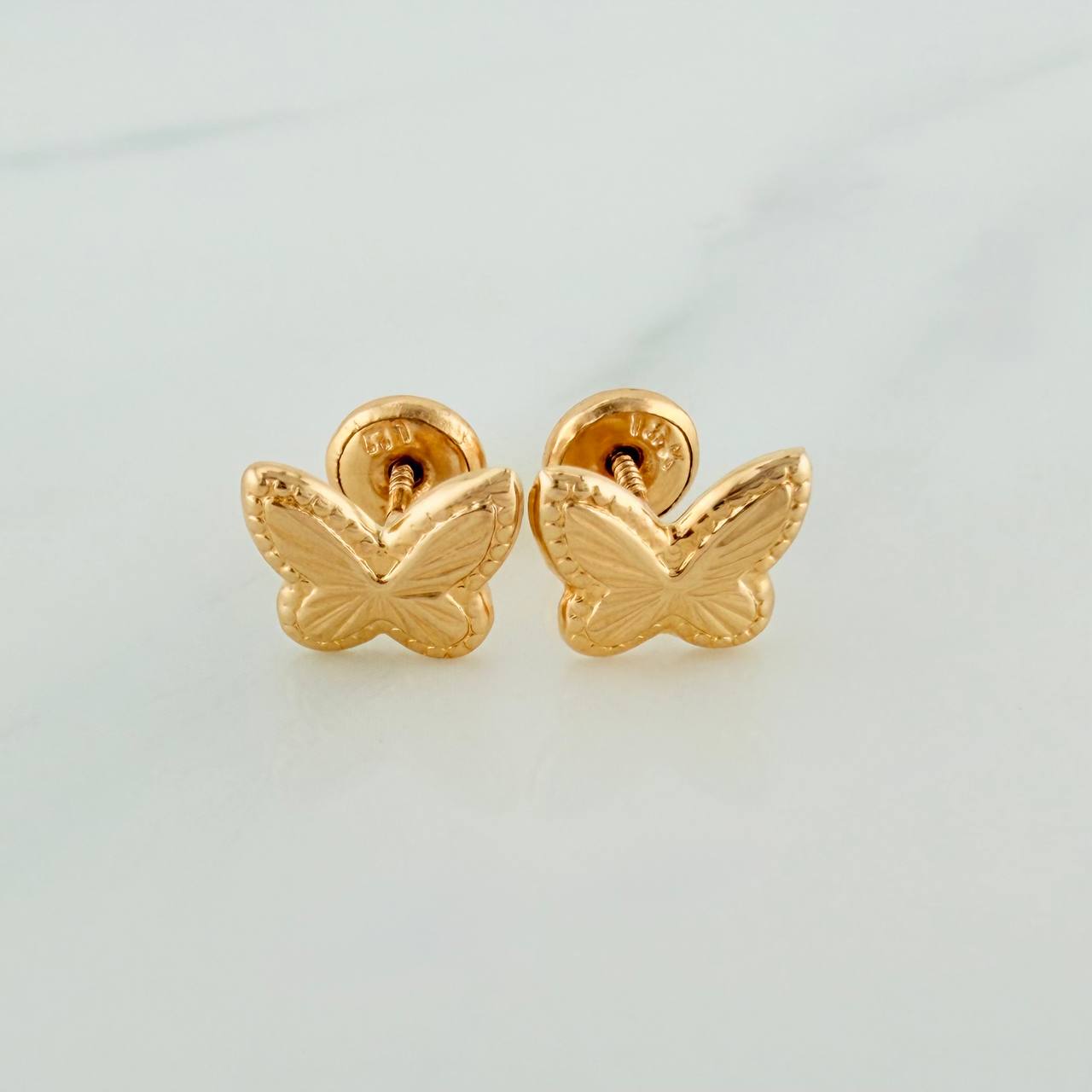 Topos Mariposa 1.05gr / 9.9mm Oro Amarillo 18K %