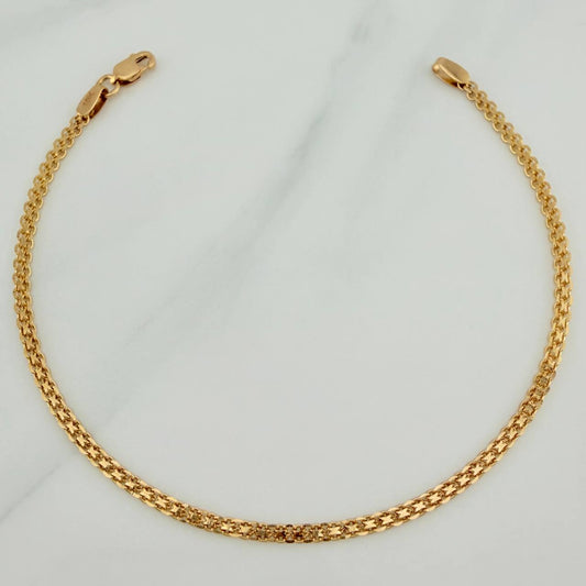 Pulso Chino 2.65gr / 7 1/4 in / 2mm Oro Amarillo Nac.Esp. 18K $